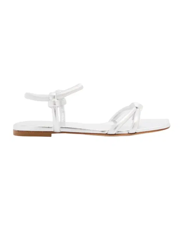Gianvito Rossi Juno Nappa Leather Knotted Ankle-Strap Sandals