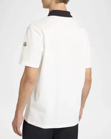 Moncler Men's Archive Cotton Polo Shirt | Thumbnail 3