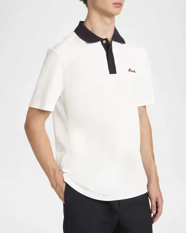 Moncler Men's Archive Cotton Polo Shirt | Thumbnail 4