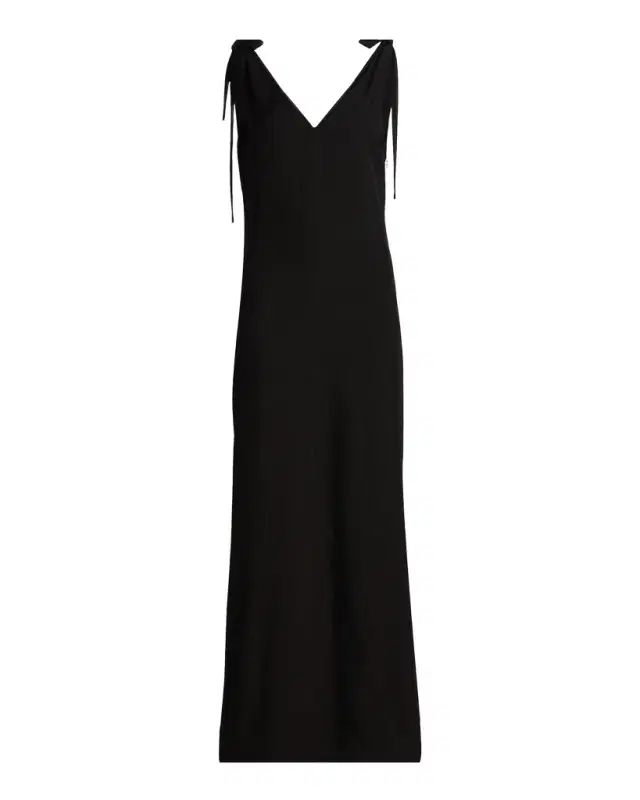 Draped Back Maxi Slip Dress