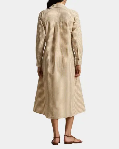 Polo Ralph Lauren Striped Cotton-Linen Drawcord Shirtdress | Thumbnail 3