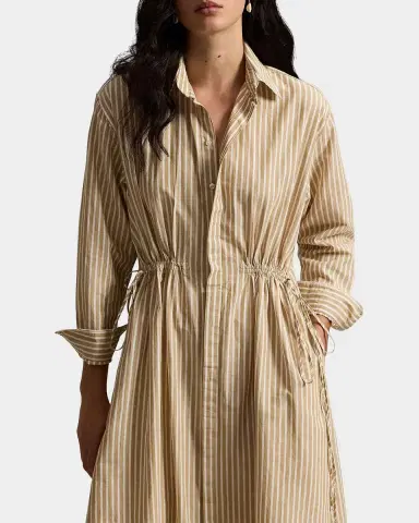 Polo Ralph Lauren Striped Cotton-Linen Drawcord Shirtdress | Thumbnail 6