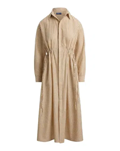 Polo Ralph Lauren Striped Cotton-Linen Drawcord Shirtdress | Thumbnail 1