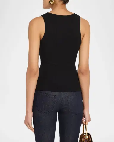 L'AGENCE Adira Scoop-Neck Tank Top | Thumbnail 3