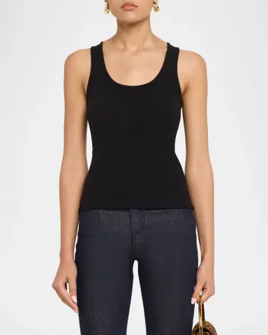 L'AGENCE Adira Scoop-Neck Tank Top | Thumbnail 4