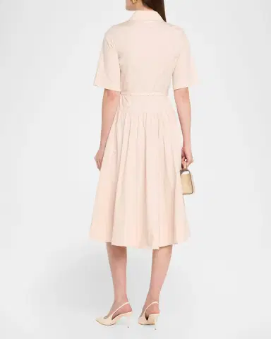 Co Short-Sleeve Belted A-line Dress | Thumbnail 3