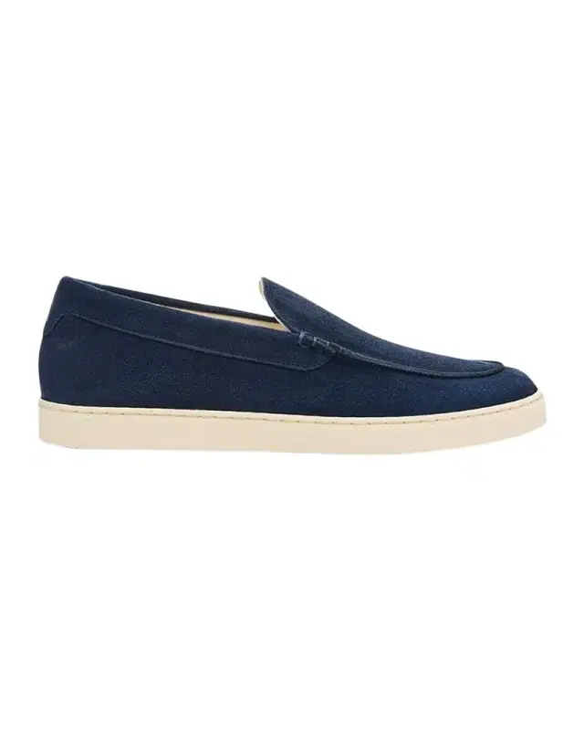 Brunello Cucinelli Men's Chevron Suede Slip-On Sneakers