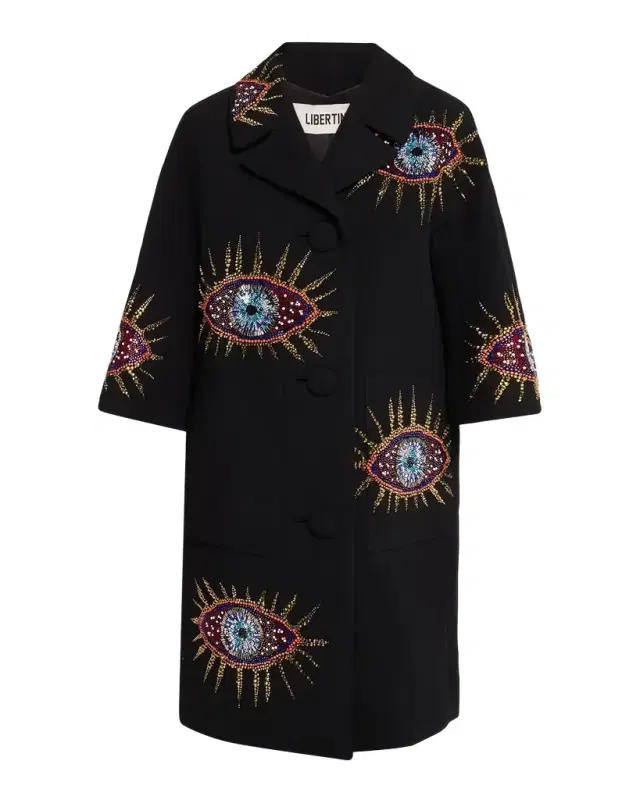 Libertine Nazar Embellished Single-Breasted Coat