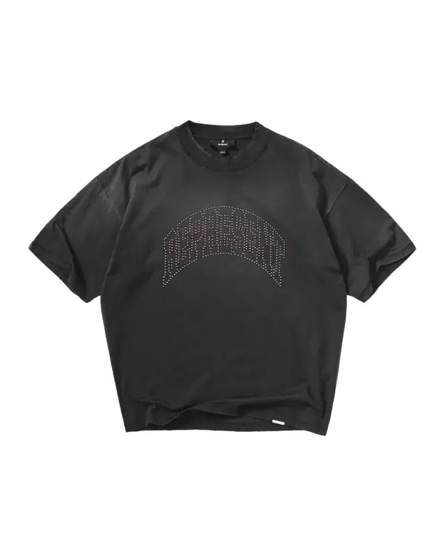 Men 's Embellished-Logo Stained Cotton T-Shirt