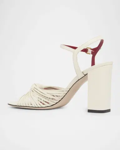 Valentino Garavani 90mm VLogo Anne Leather Block-Heel Sandals | Thumbnail 4 Valentino Garavani 90mm VLogo Anne Leather Block-Heel Sandals | Thumbnail 4