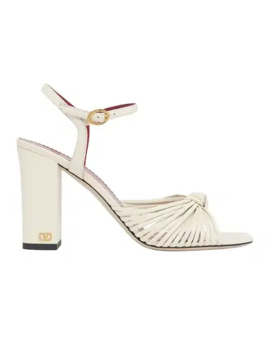 Valentino Garavani 90mm VLogo Anne Leather Block-Heel Sandals | Thumbnail 1 Valentino Garavani 90mm VLogo Anne Leather Block-Heel Sandals | Thumbnail 1