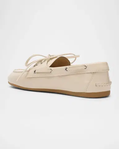 Miu Miu Leather Lace-Up Moccasins | Thumbnail 2 Miu Miu Leather Lace-Up Moccasins | Thumbnail 2