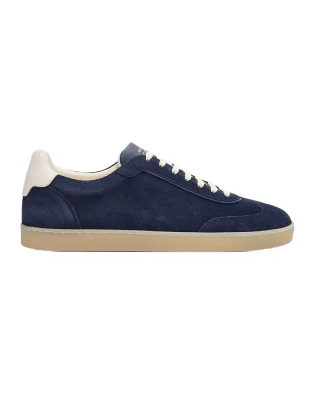Brunello Cucinelli Men 's Suede T-Toe Low-Top Sneakers