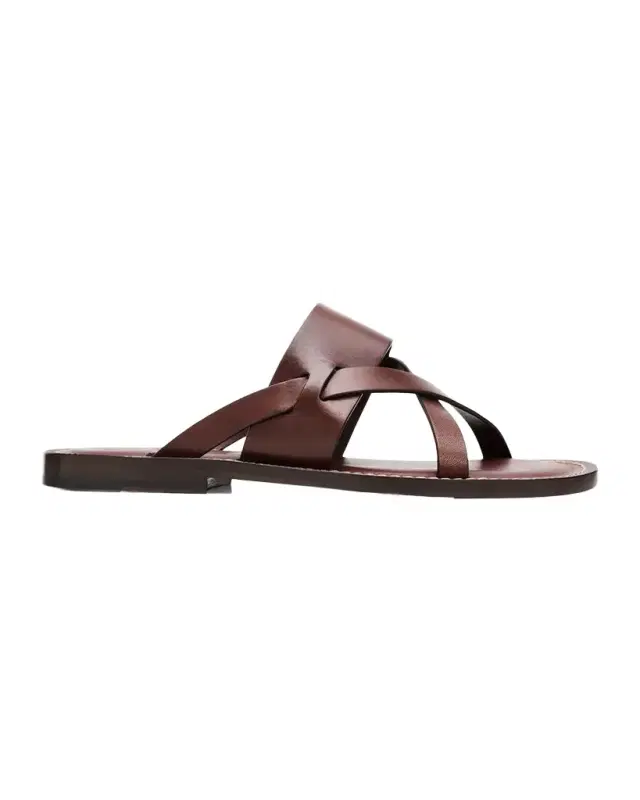 Brunello Cucinelli Men 's Strappy Leather Sandals