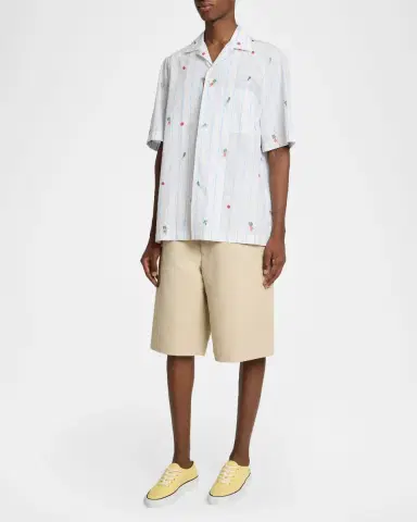 Jacquemus Men's Les Fefe Canvas Low-Top Sneakers | Thumbnail 3