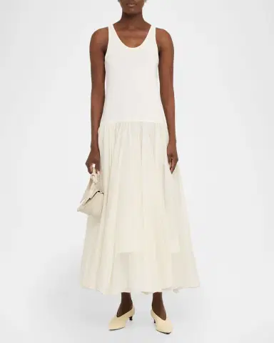 Co Crinoline Layered Drop-Waist Maxi cktail Dress | Thumbnail 2 Co Crinoline Layered Drop-Waist Maxi cktail Dress | Thumbnail 2