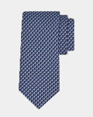 Ferragamo Men's Mini-Snail Silk Tie | Thumbnail 2