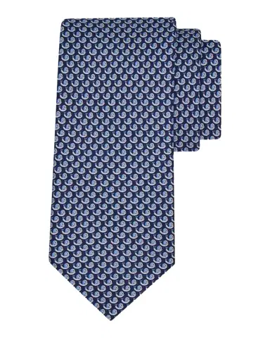 Ferragamo Men's Mini-Snail Silk Tie | Thumbnail 1