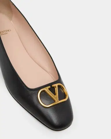 Valentino Garavani VLogo Signature Leather Ballerina Flats | Thumbnail 5 Valentino Garavani VLogo Signature Leather Ballerina Flats | Thumbnail 5