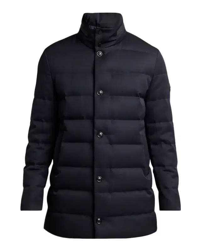 Moncler Men 's Quilted Down Long Parka with Hood
