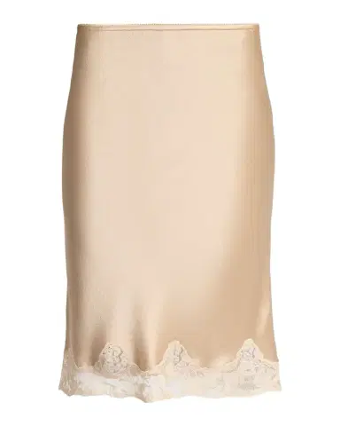Saint Laurent Lace-Trim Satin Knee-Length Skirt | Thumbnail 1 Saint Laurent Lace-Trim Satin Knee-Length Skirt | Thumbnail 1