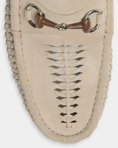 Gucci Men's Horsebit 1953 Woven Suede Bit Loafers | Thumbnail 3 Gucci Men's Horsebit 1953 Woven Suede Bit Loafers | Thumbnail 3