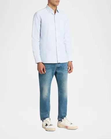 Golden Goose Men's Forty2 Leather and Suede Low-Top Sneakers | Thumbnail 2 Golden Goose Men's Forty2 Leather and Suede Low-Top Sneakers | Thumbnail 2