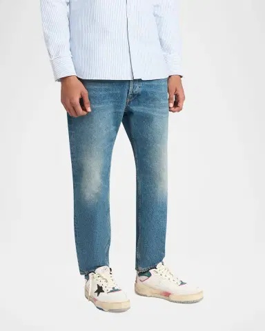 Golden Goose Men's Forty2 Leather and Suede Low-Top Sneakers | Thumbnail 3 Golden Goose Men's Forty2 Leather and Suede Low-Top Sneakers | Thumbnail 3