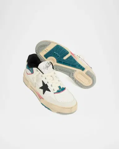 Golden Goose Men's Forty2 Leather and Suede Low-Top Sneakers | Thumbnail 6 Golden Goose Men's Forty2 Leather and Suede Low-Top Sneakers | Thumbnail 6