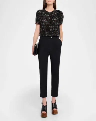 Maison Common Polka Dot Silk Blouse | Thumbnail 2
