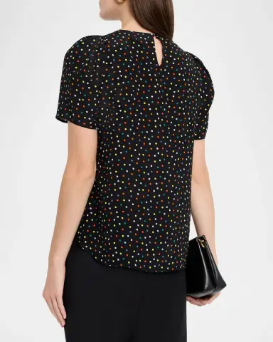 Maison Common Polka Dot Silk Blouse | Thumbnail 3