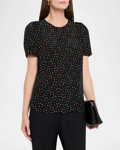 Maison Common Polka Dot Silk Blouse | Thumbnail 4