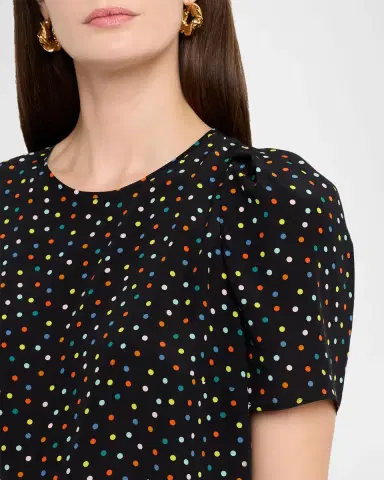 Maison Common Polka Dot Silk Blouse | Thumbnail 5