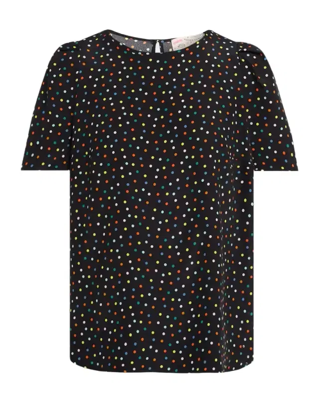 Polka Dot Silk Blouse