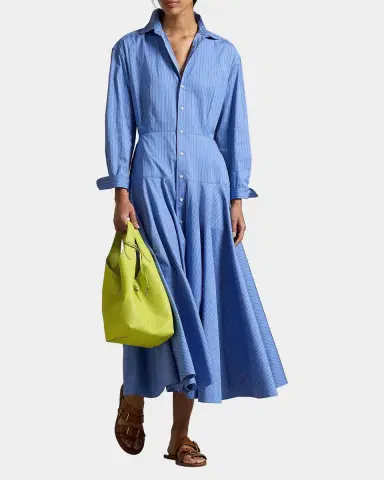 Polo Ralph Lauren Verity Striped Cotton Midi Shirtdress | Thumbnail 4 Polo Ralph Lauren Verity Striped Cotton Midi Shirtdress | Thumbnail 4