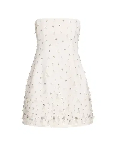 SIMKHAI Yasmin Embellished Strapless Mini Dress | Thumbnail 1 SIMKHAI Yasmin Embellished Strapless Mini Dress | Thumbnail 1
