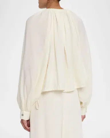 Co Gathered Drawstring-Hem Blouson Shirt | Thumbnail 3 Co Gathered Drawstring-Hem Blouson Shirt | Thumbnail 3