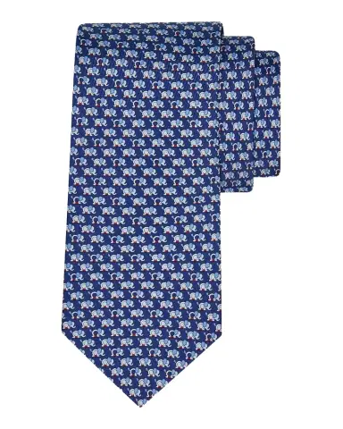 Ferragamo Men's Orazio Gancio-Elephant Silk Tie | Thumbnail 1 Ferragamo Men's Orazio Gancio-Elephant Silk Tie | Thumbnail 1