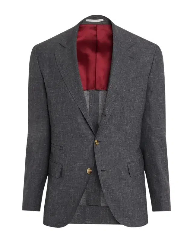 Brunello Cucinelli Men's Wool, Silk and Linen Deconstructed Blazer