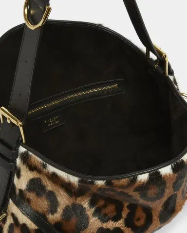 Givenchy Voyou Medium Leopard-Print Goat Hair Shoulder Bag | Thumbnail 4 Givenchy Voyou Medium Leopard-Print Goat Hair Shoulder Bag | Thumbnail 4