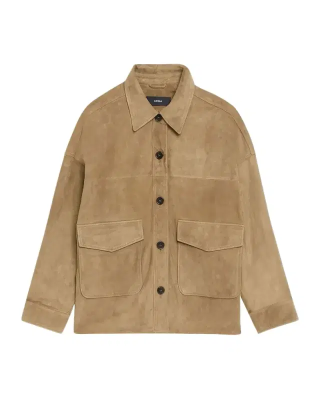 Kaylee Button-Down Lambskin Suede Jacket