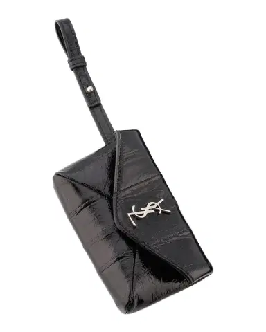 Saint Laurent Men's Cassandre YSL Micro Envelope in Leather | Thumbnail 1 Saint Laurent Men's Cassandre YSL Micro Envelope in Leather | Thumbnail 1