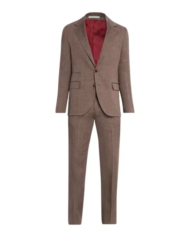 Brunello Cucinelli Men 's Linen and Wool Herringbone Two-Piece Suit