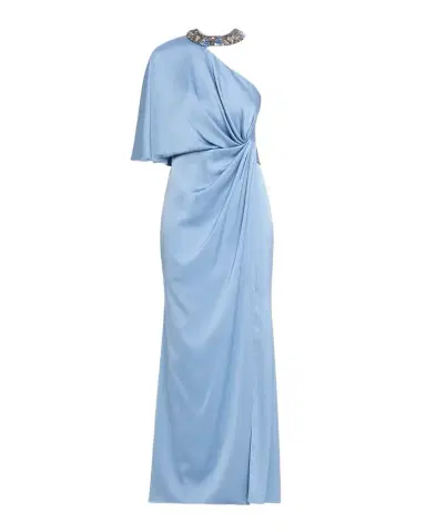 Aidan Mattox Beaded One-Shoulder Twist Gown | Thumbnail 1