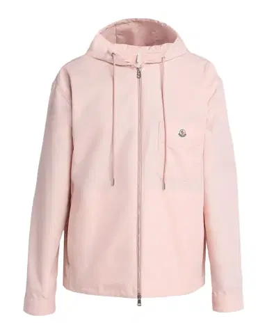 Moncler Men's Pocket-Logo Poplin Full-Zip Hoodie | Thumbnail 1