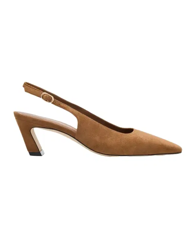 Stuart Weitzman 50mm Stassi Suede Slingback Pumps