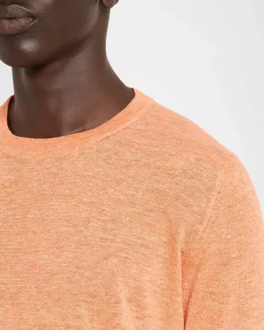 Brunello Cucinelli Men's Linen and Cotton Knit Short-Sleeve Sweater | Thumbnail 5 Brunello Cucinelli Men's Linen and Cotton Knit Short-Sleeve Sweater | Thumbnail 5