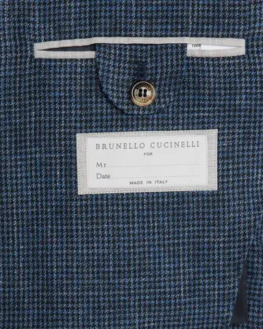 Brunello Cucinelli Men 's Linen Houndstooth Two-Piece Suit | Thumbnail 7 Brunello Cucinelli Men 's Linen Houndstooth Two-Piece Suit | Thumbnail 7