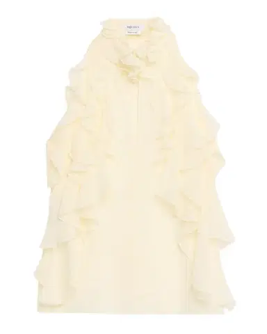 Alexander McQueen Cutout Ruffle Silk Georgette Top | Thumbnail 1