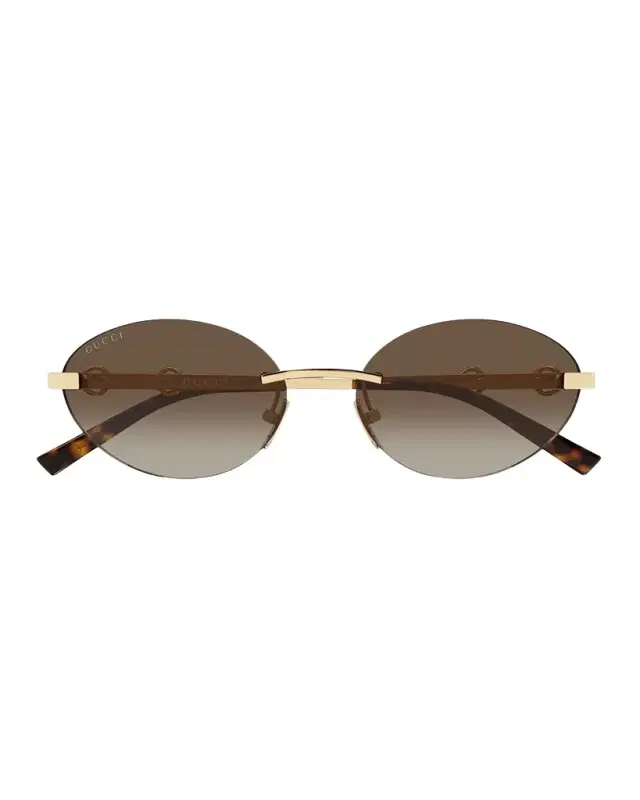 Gucci 58mm Metal & Acetate Oval Sunglasses